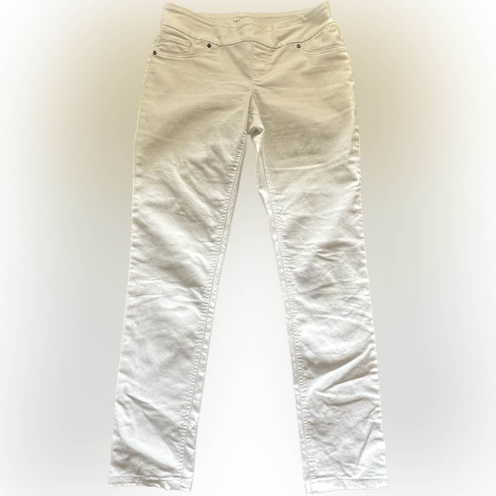 Up! Skinny white stretchy pull-on jeans
